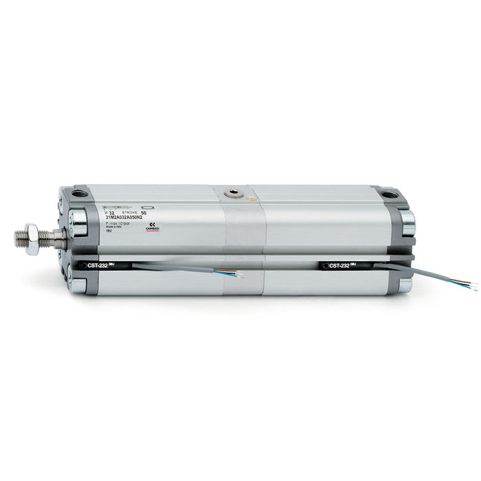 Camozzi 31F2A100A075N2 ISO 21287 Compact Pneumatic Cylinder - 100mm x 2mm