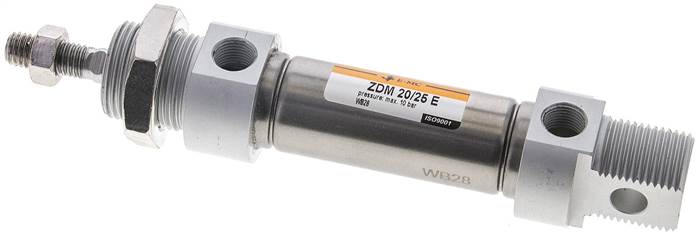 EMC | ZDM 20/25 E | 20mm Bore x 25mm Stroke | ISO 6432 | Pneumatic Cylinder