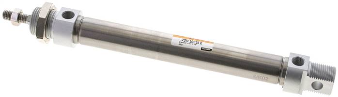 EMC ZDM 20/125 E 20mm bore x 125mm stroke ISO 6432 pneumatic cylinder
