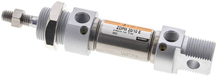 EMC | ZDPM 20/10 E | 20mm Bore x 10mm Stroke | ISO 6432 | Pneumatic Cylinder