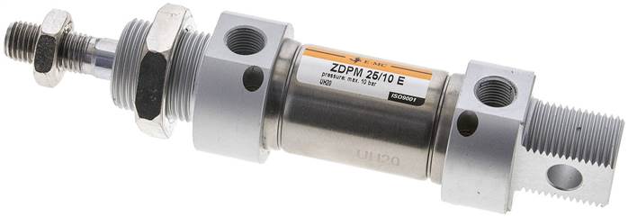 EMC | ZDPM 25/10 E | 25mm Bore x 10mm Stroke | ISO 6432 | Pneumatic Cylinder