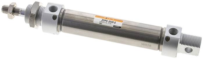 EMC | ZDPM 25/80 E | 25mm Bore x 80mm Stroke | ISO 6432 | Pneumatic Cylinder