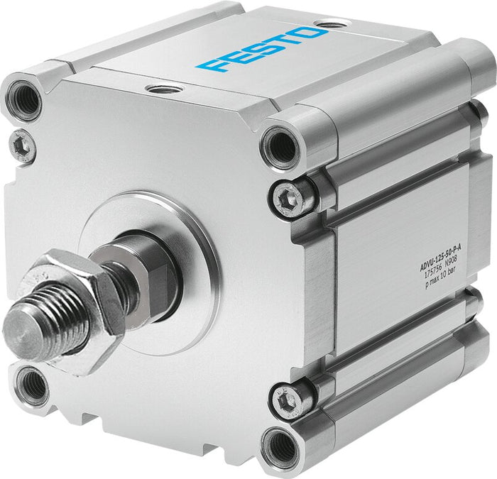 Festo | ADVU-125-220-A-P-A | 125mm Bore x 220mm Stroke | Compact Pneumatic Cylinder
