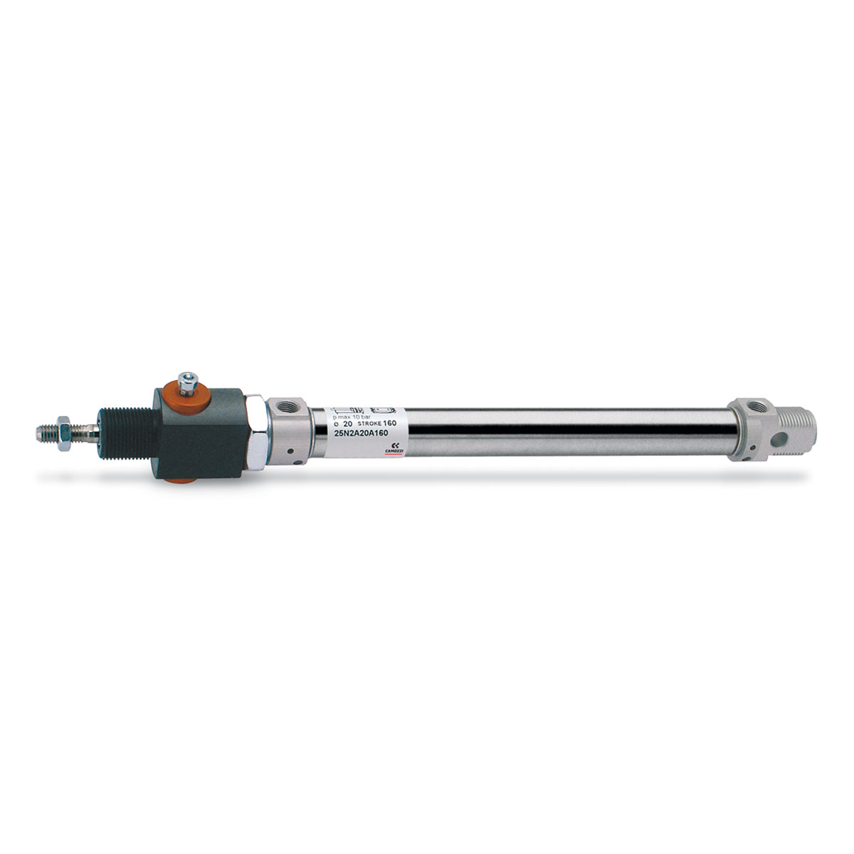 Camozzi | 24N2A25RL025 | 25mm Bore x 25mm Stroke | ISO 6432 | Pneumatic Cylinder